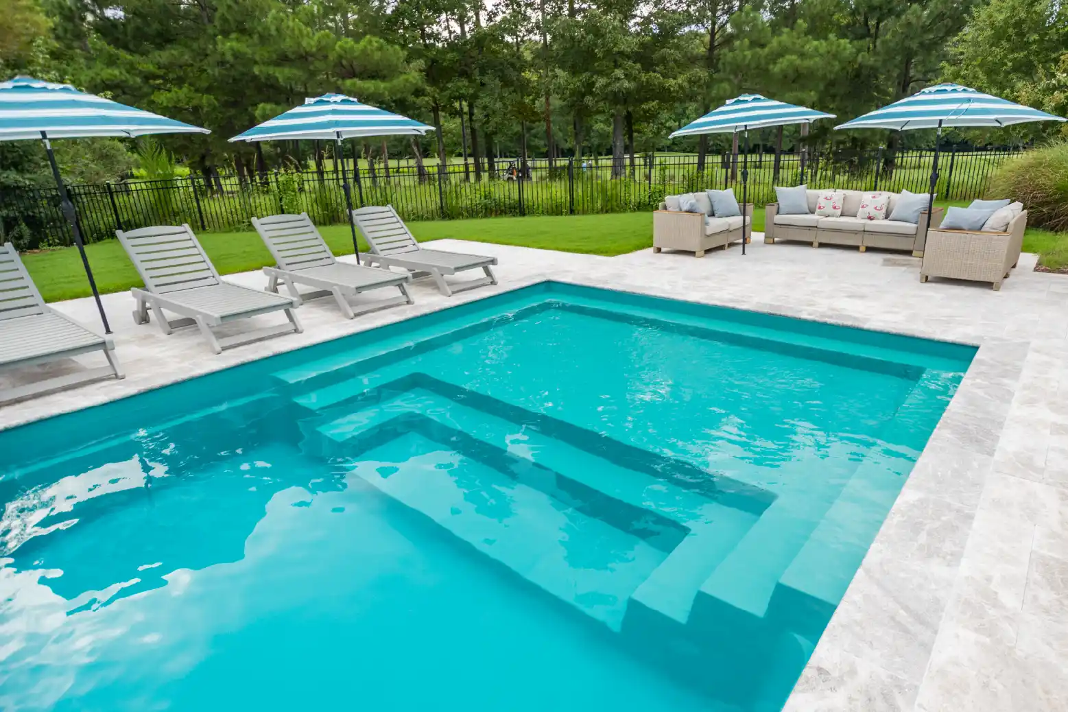 North State Pools offer a full palette of swimming pool colors 